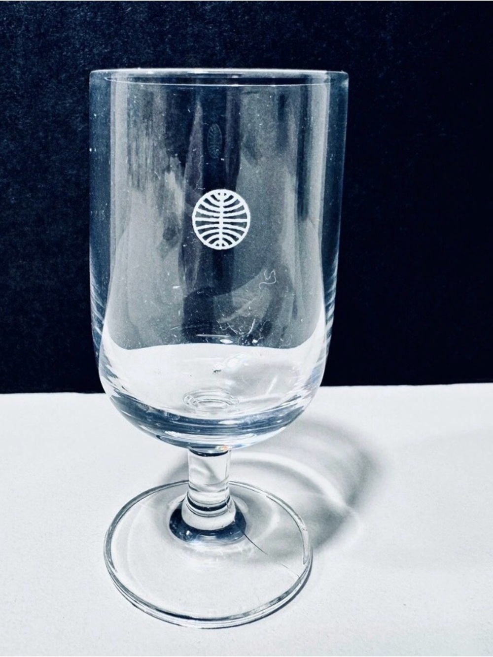 Pan Am Airlines Vintage 1980's First Class Service In Flight Small Cordial Glass